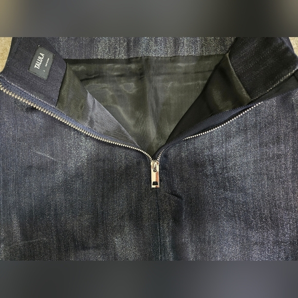 TALULA ARITZIA Silver Indigo Bustier Denim Mini Skirt. Size 6 - Picture 8 of 13